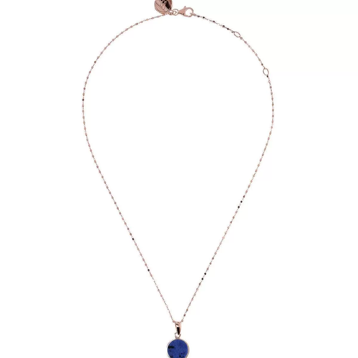 Shop Collana A Catena Cubo Con Pendente A Disco Piccolo In Pietra Naturale Collane