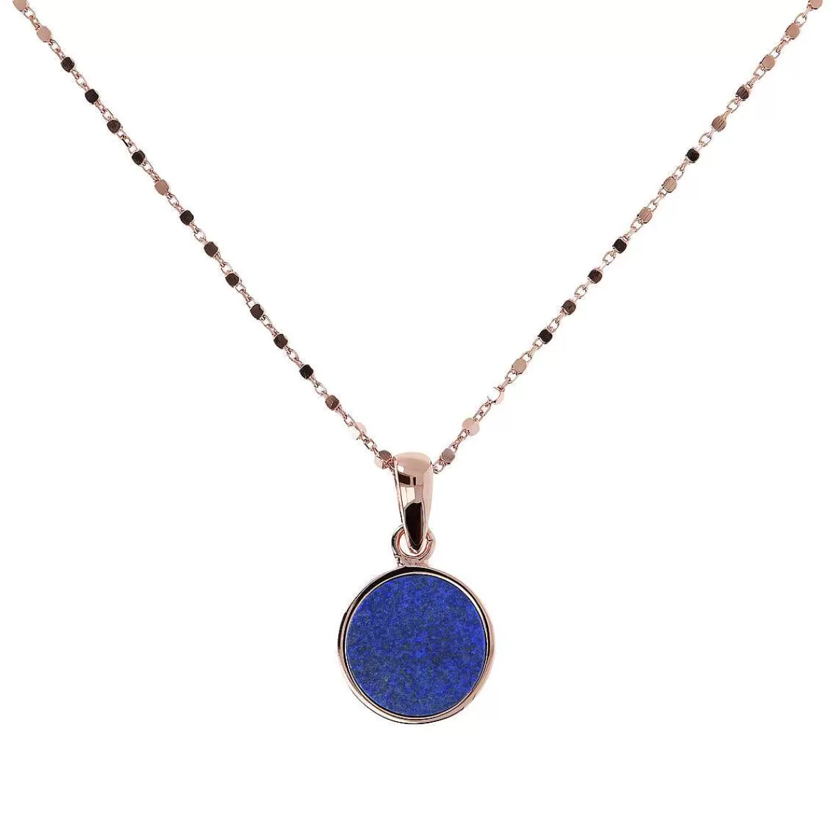 Shop Collana A Catena Cubo Con Pendente A Disco Piccolo In Pietra Naturale Collane