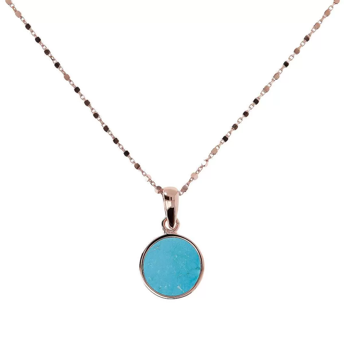 Shop Collana A Catena Cubo Con Pendente A Disco Piccolo In Pietra Naturale Collane