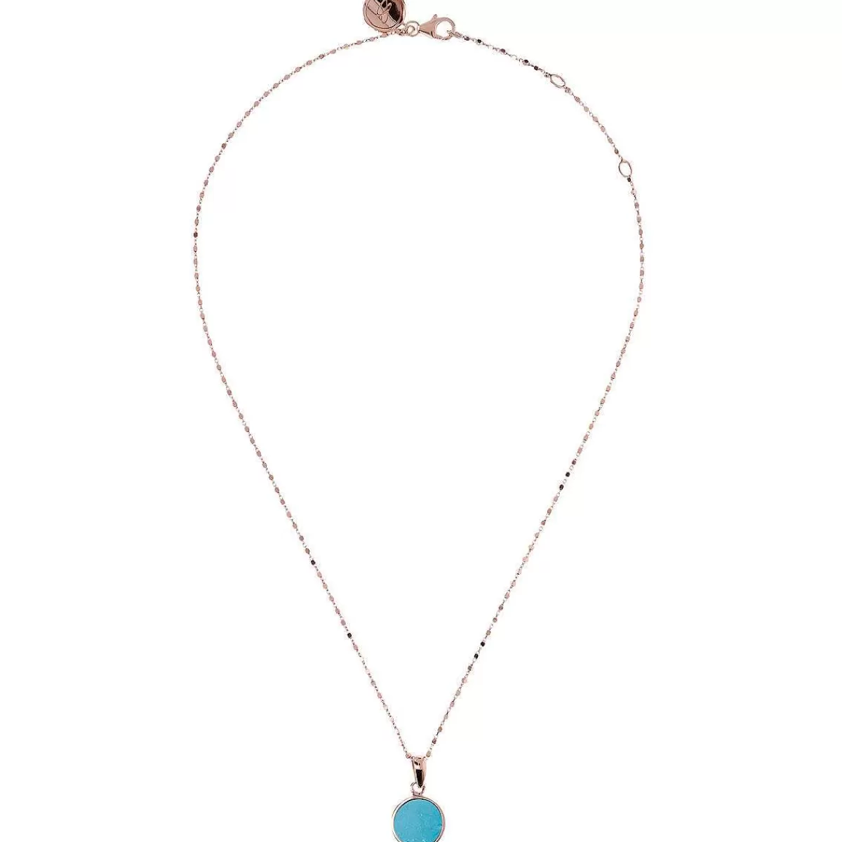 Shop Collana A Catena Cubo Con Pendente A Disco Piccolo In Pietra Naturale Collane