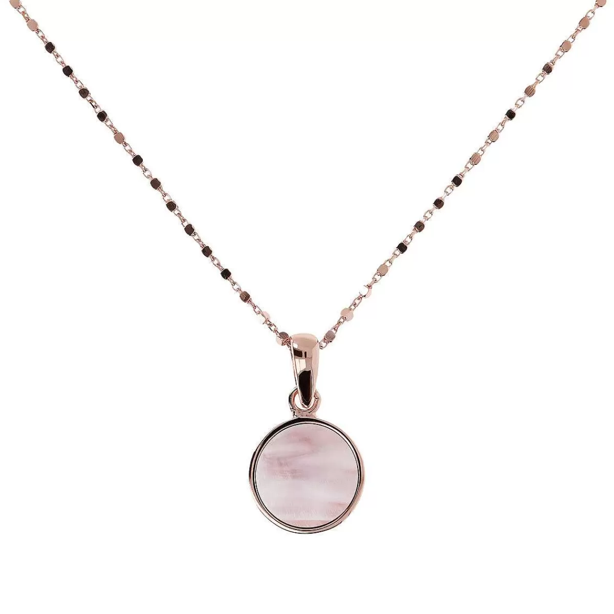 Shop Collana A Catena Cubo Con Pendente A Disco Piccolo In Pietra Naturale Collane