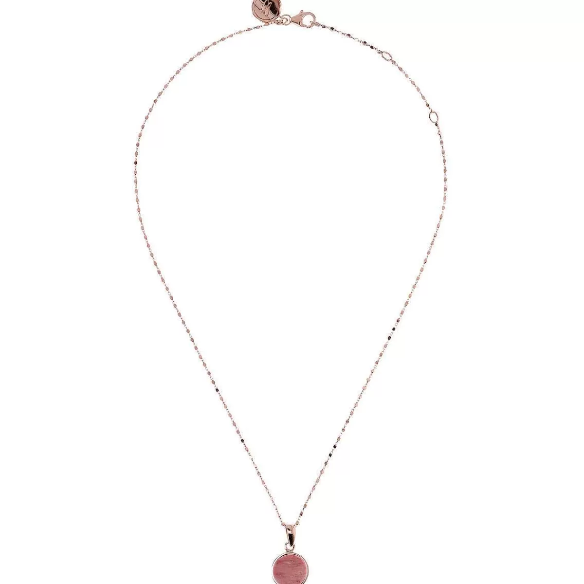 Shop Collana A Catena Cubo Con Pendente A Disco Piccolo In Pietra Naturale Collane