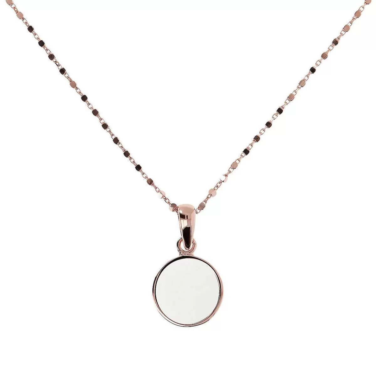 Shop Collana A Catena Cubo Con Pendente A Disco Piccolo In Pietra Naturale Collane