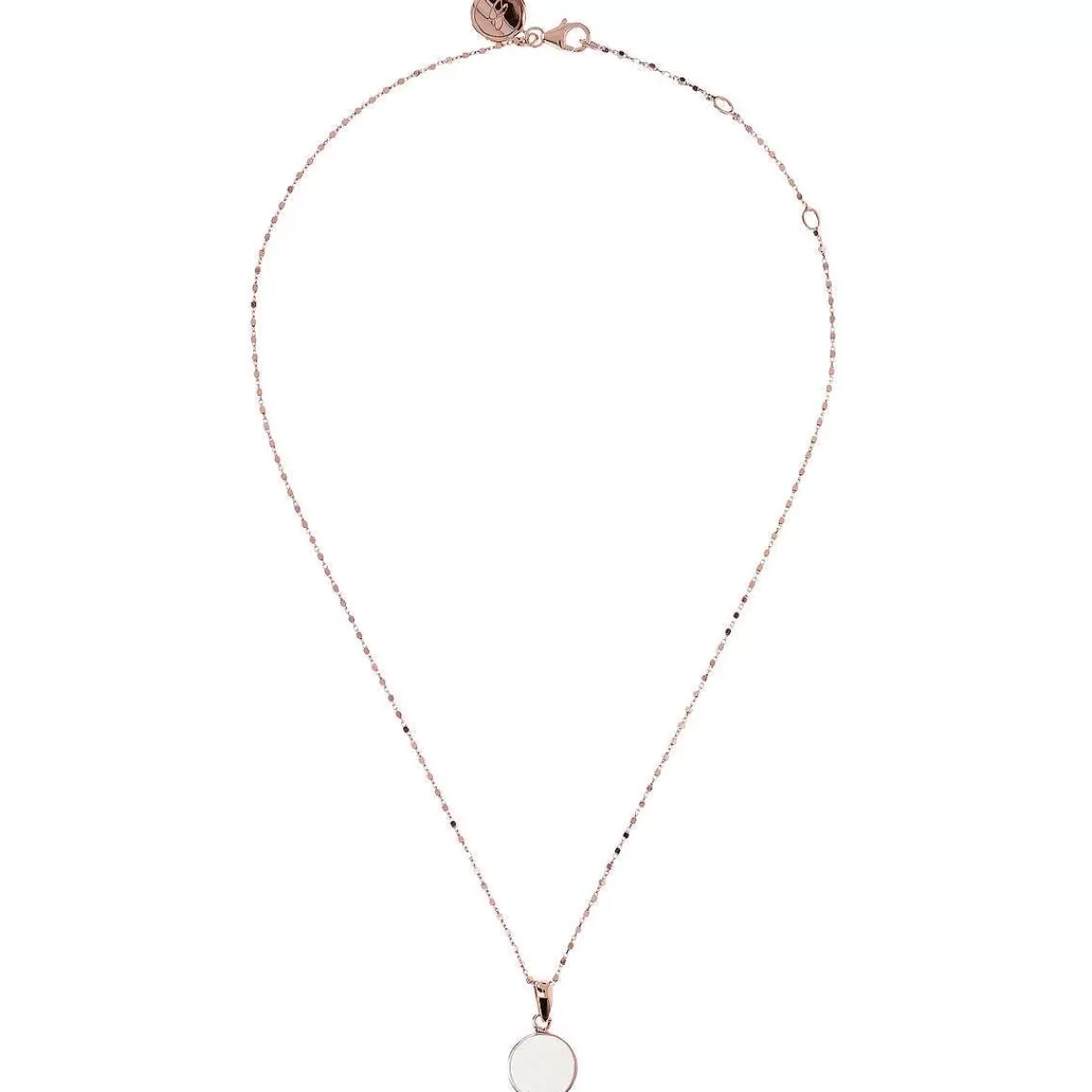 Shop Collana A Catena Cubo Con Pendente A Disco Piccolo In Pietra Naturale Collane