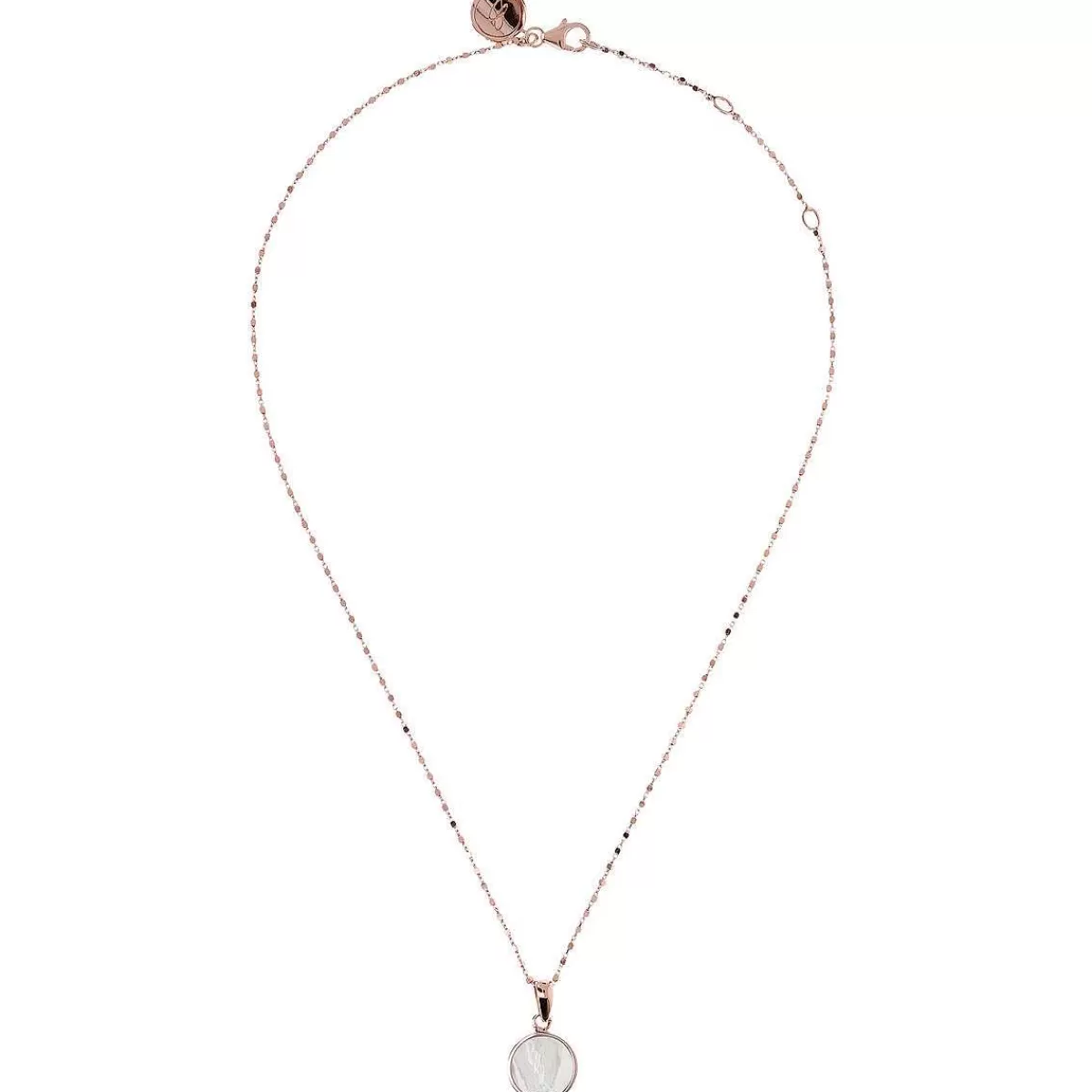 Shop Collana A Catena Cubo Con Pendente A Disco Piccolo In Pietra Naturale Collane
