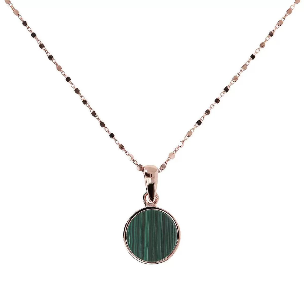 Shop Collana A Catena Cubo Con Pendente A Disco Piccolo In Pietra Naturale Collane