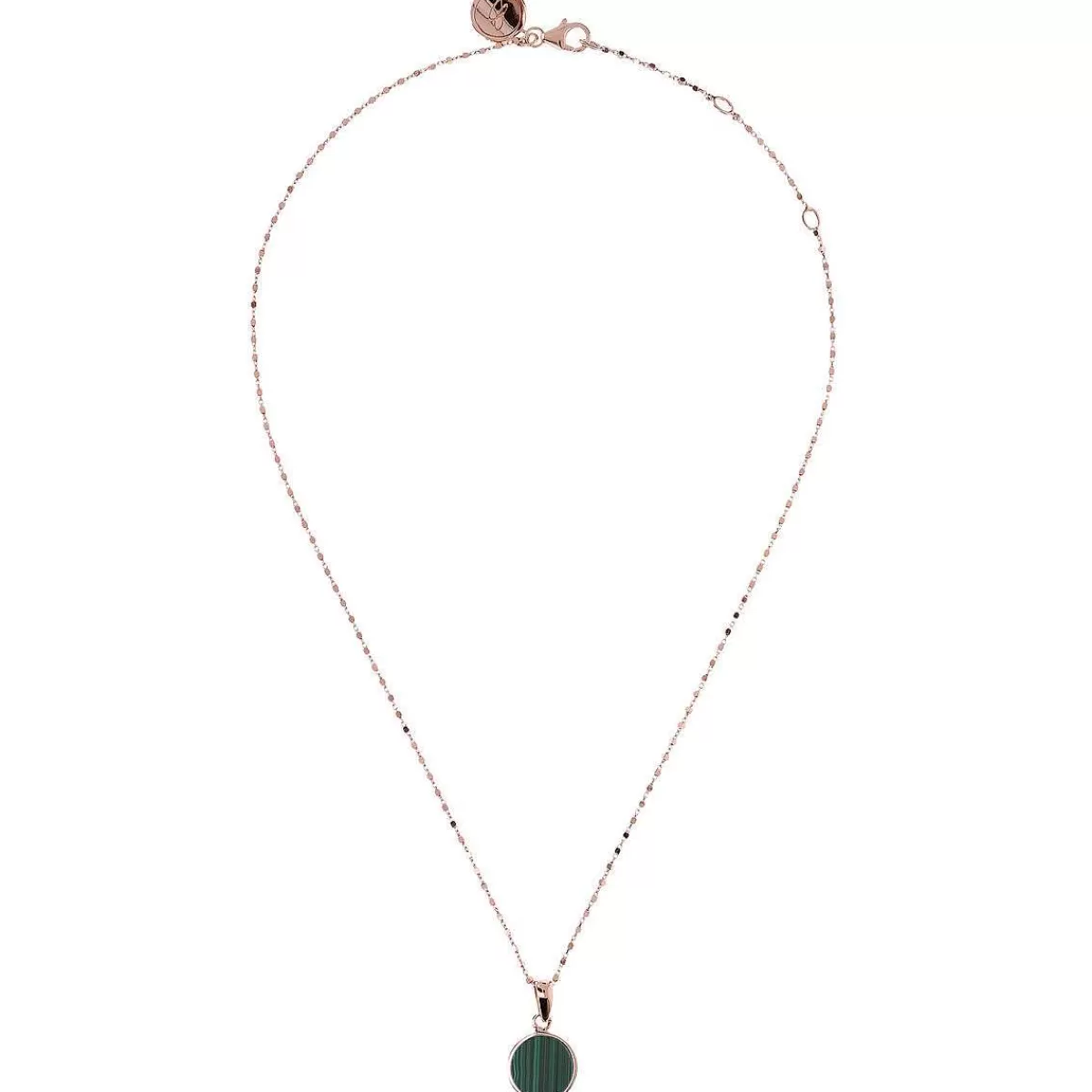 Shop Collana A Catena Cubo Con Pendente A Disco Piccolo In Pietra Naturale Collane