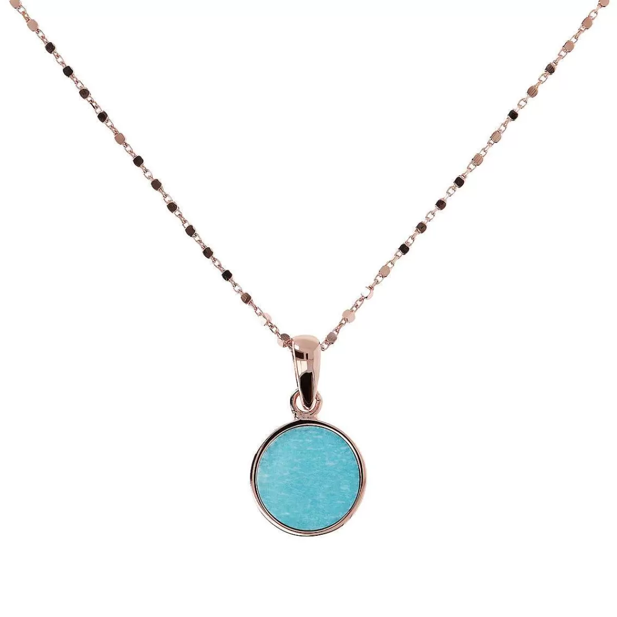 Shop Collana A Catena Cubo Con Pendente A Disco Piccolo In Pietra Naturale Collane
