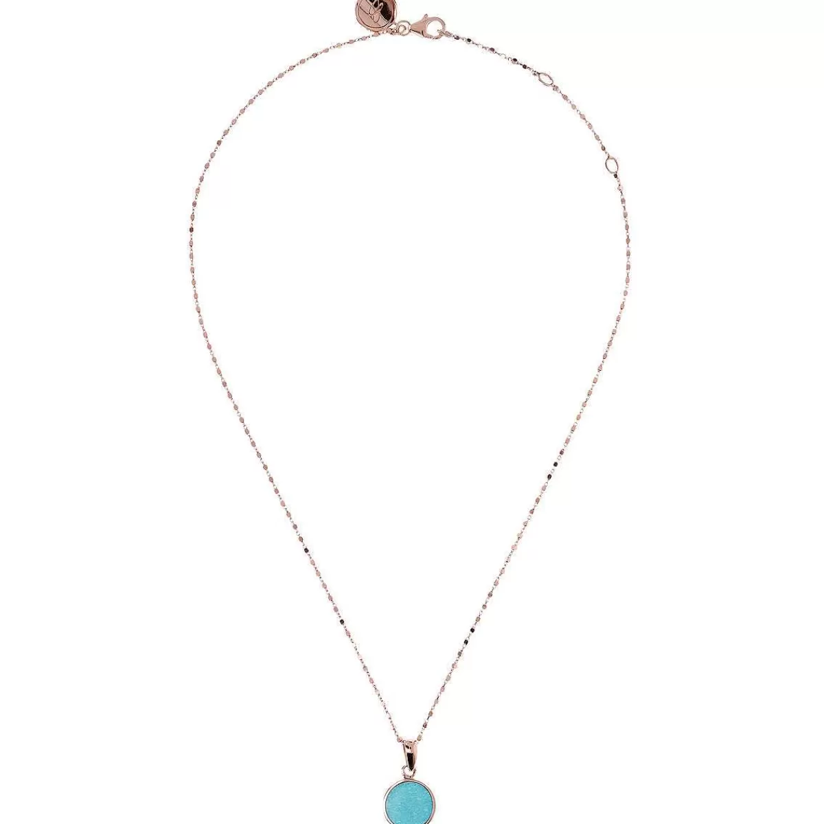 Shop Collana A Catena Cubo Con Pendente A Disco Piccolo In Pietra Naturale Collane