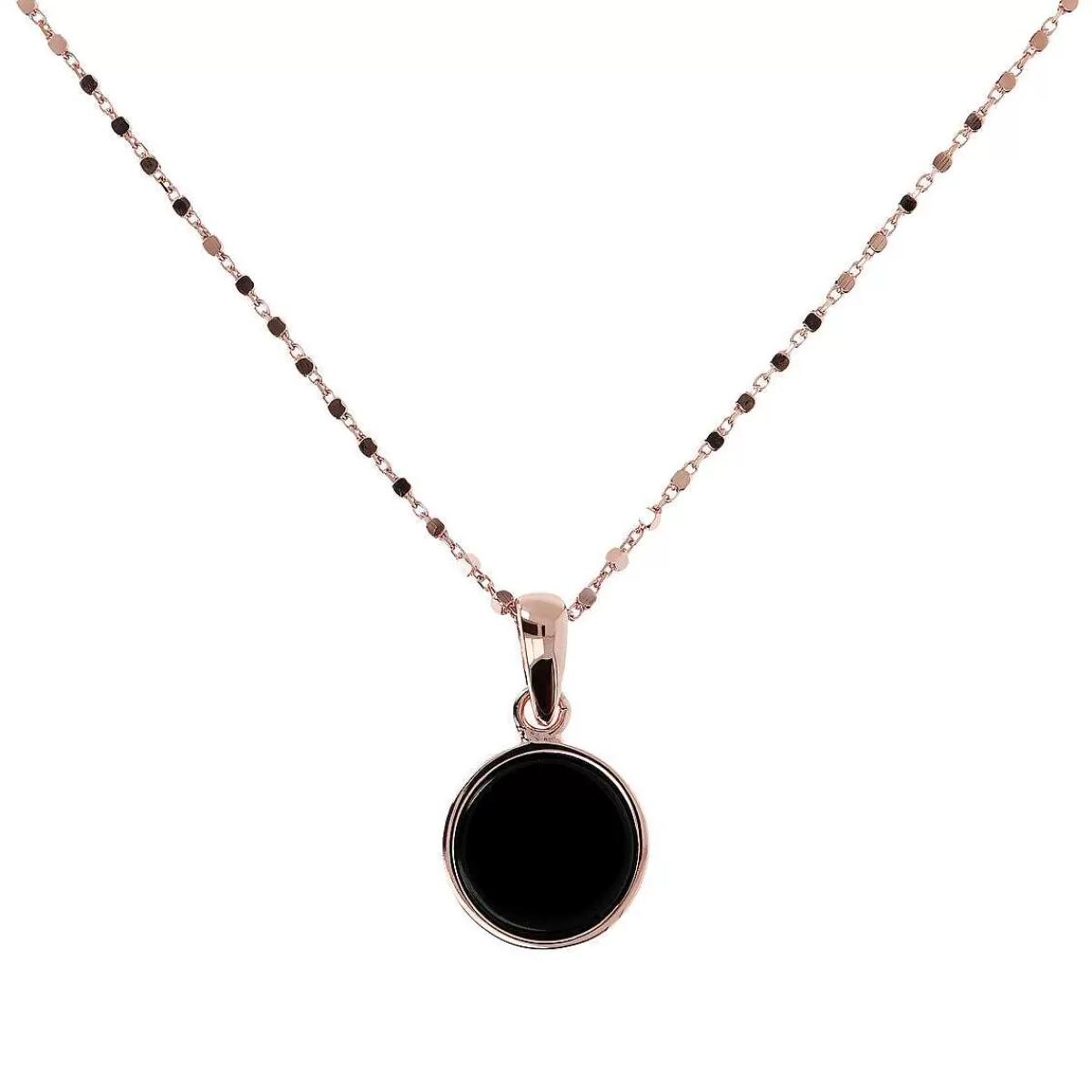 Shop Collana A Catena Cubo Con Pendente A Disco Piccolo In Pietra Naturale Collane