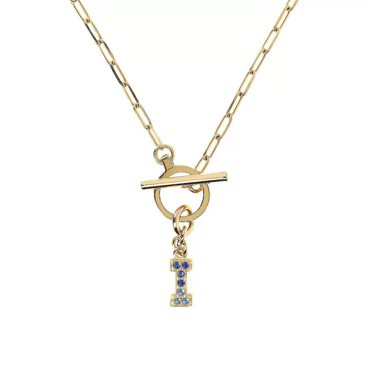 Flash Sale Collana A Catena Forzatina Dorata Con Pendente Lettera In Pave In Zirconi Collane