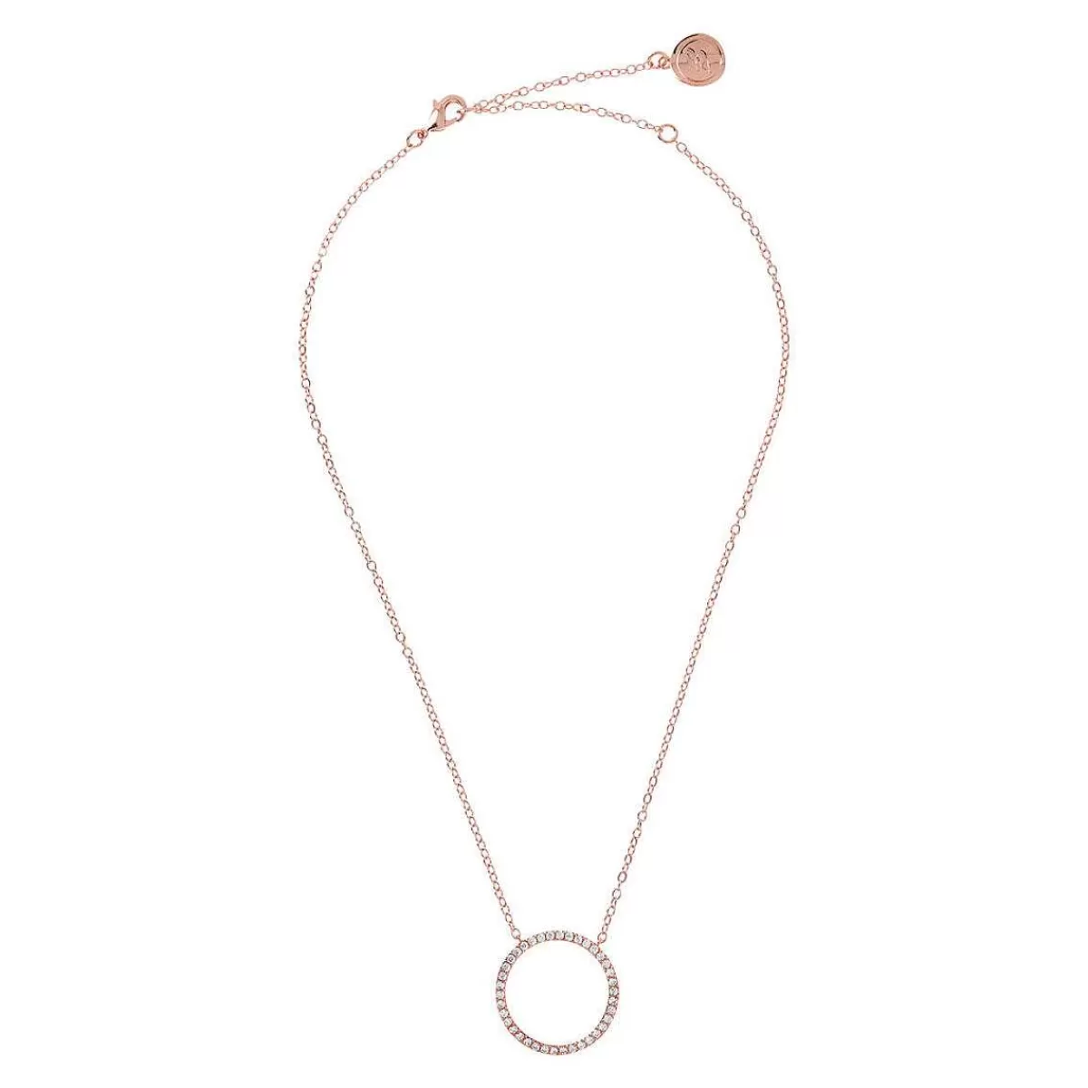 Shop Collana A Catena Rolo Con Pendente A Cerchio In Zirconi Collane