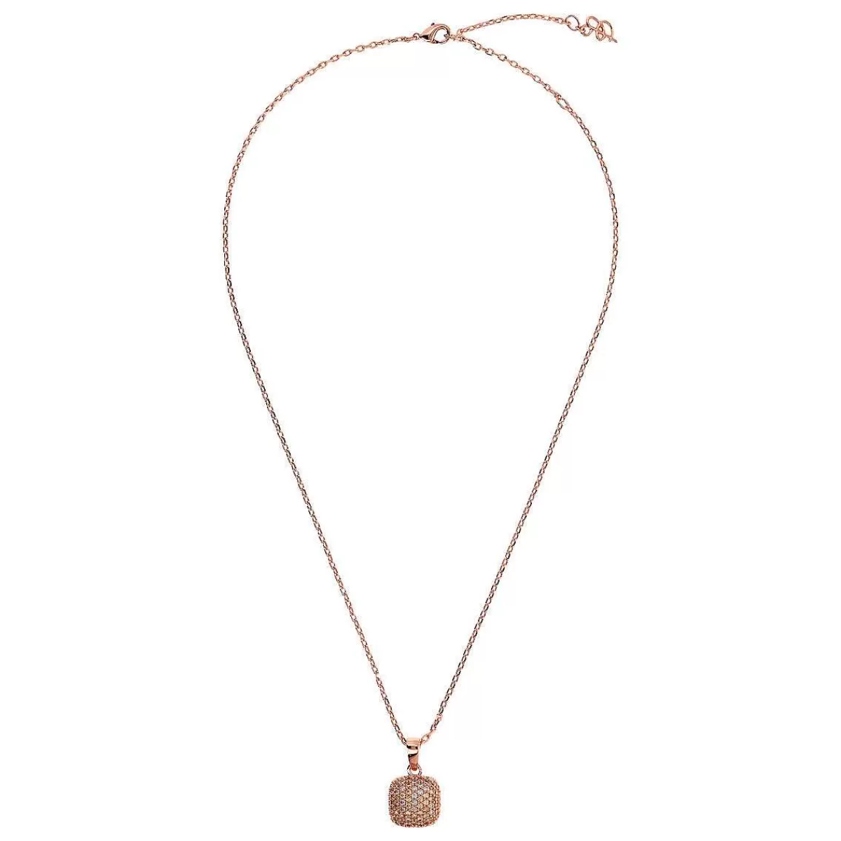 Flash Sale Collana A Catena Rolo Con Pendente Quadrato In Pave Di Zirconi Collane