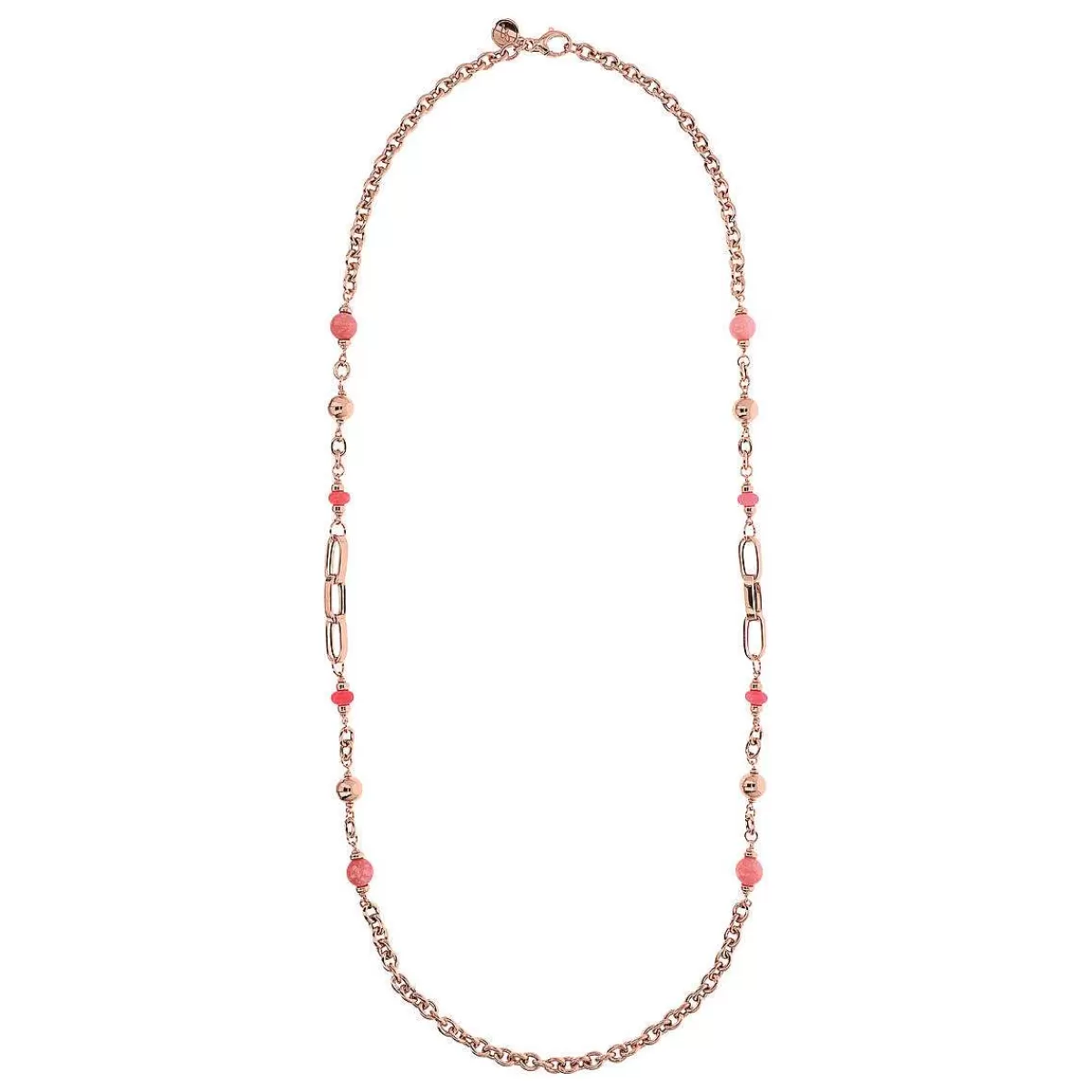 Best Collana A Catena Rolo E Maglie Rettangolari Con Sfere Di Pietra Naturale Di Quarzite Collane