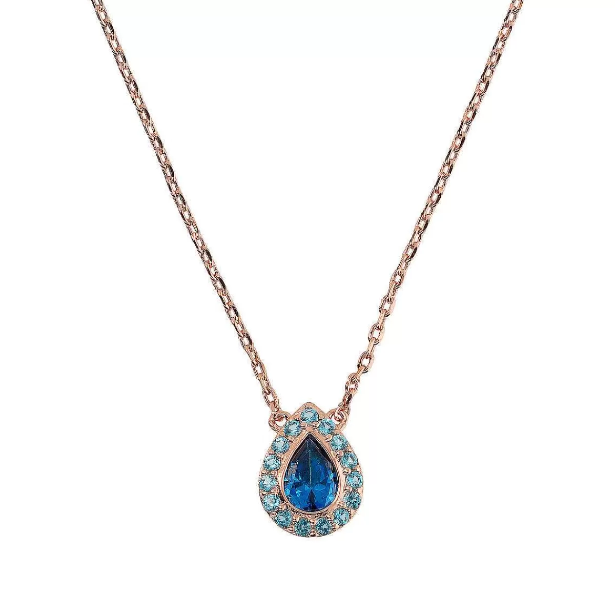 New Collana Catena Forzatina Con Pendente Goccia In Cubic Zirconia Collane