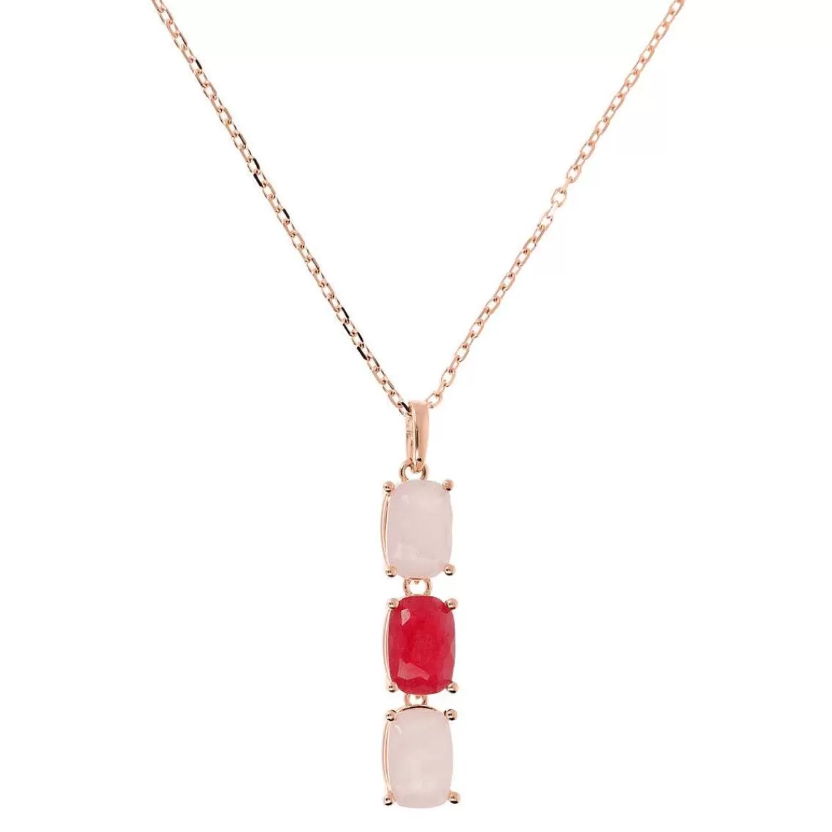 Best Sale Collana Catena Forzatina Con Pendente Ovale In Pietra Naturale Collane