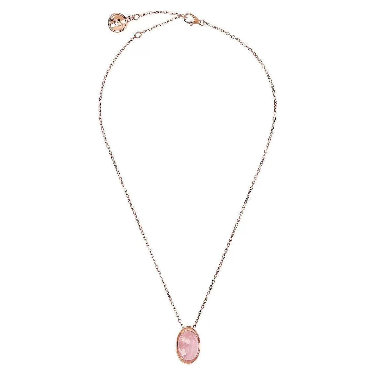 Store Collana Catena Forzatina Con Pendente Ovale In Pietra Naturale Collane