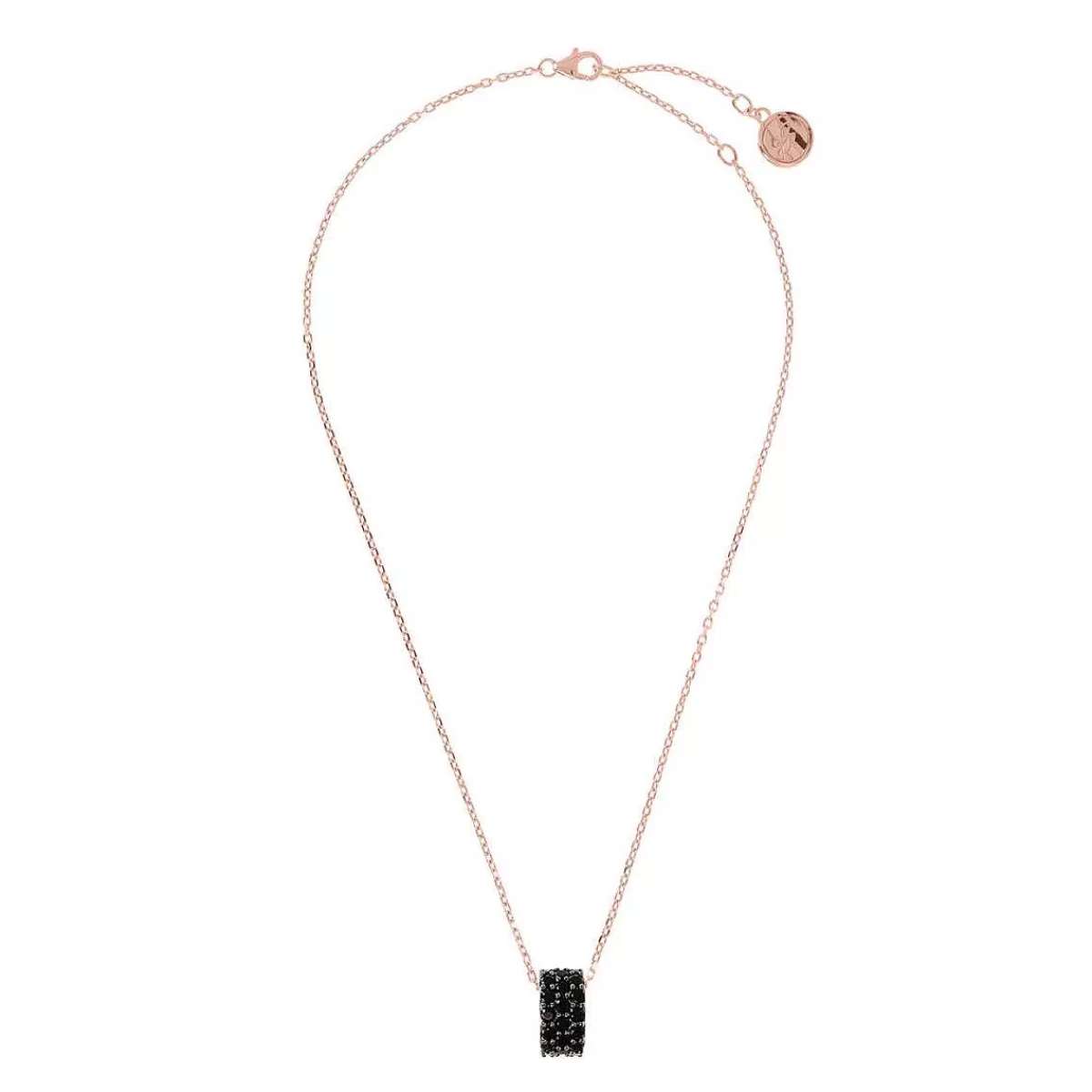 Best Sale Collana Catena Forzatina Con Pendente Pave In Spinello Nero O Cubic Zirconia Collane