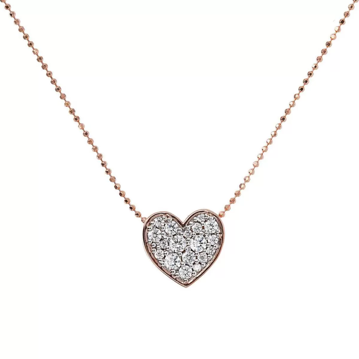 Clearance Collana Con Pendente A Cuore In Pave Di Zirconi Collane