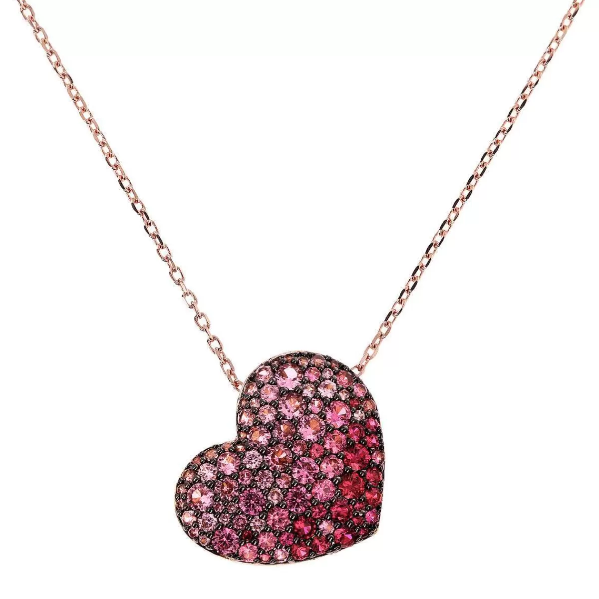 Cheap Collana Con Pendente A Cuore In Pave Di Zirconi Cubici Collane