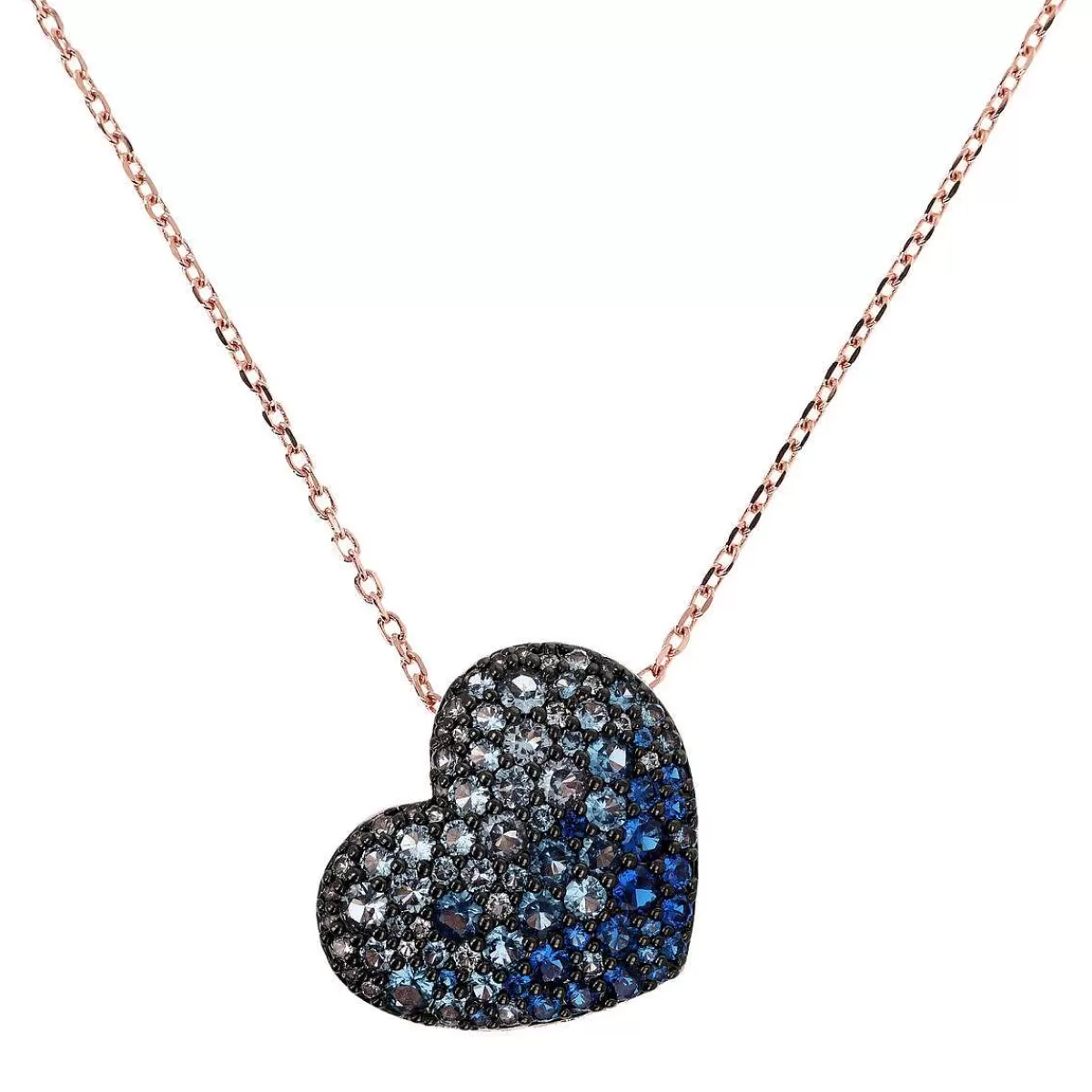 Cheap Collana Con Pendente A Cuore In Pave Di Zirconi Cubici Collane