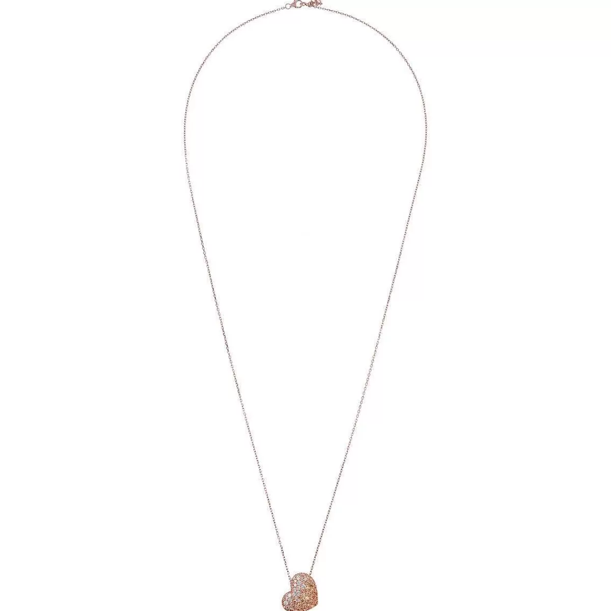 Cheap Collana Con Pendente A Cuore In Pave Di Zirconi Cubici Collane