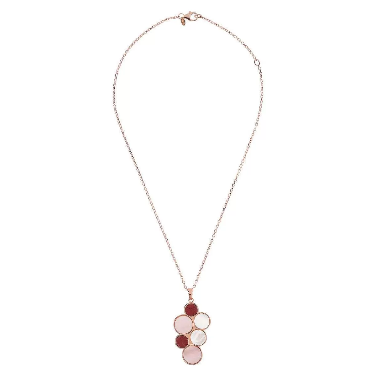 Online Collana Con Pendente A Grappolo Di Madreperla E Quarzite Rossa Collane