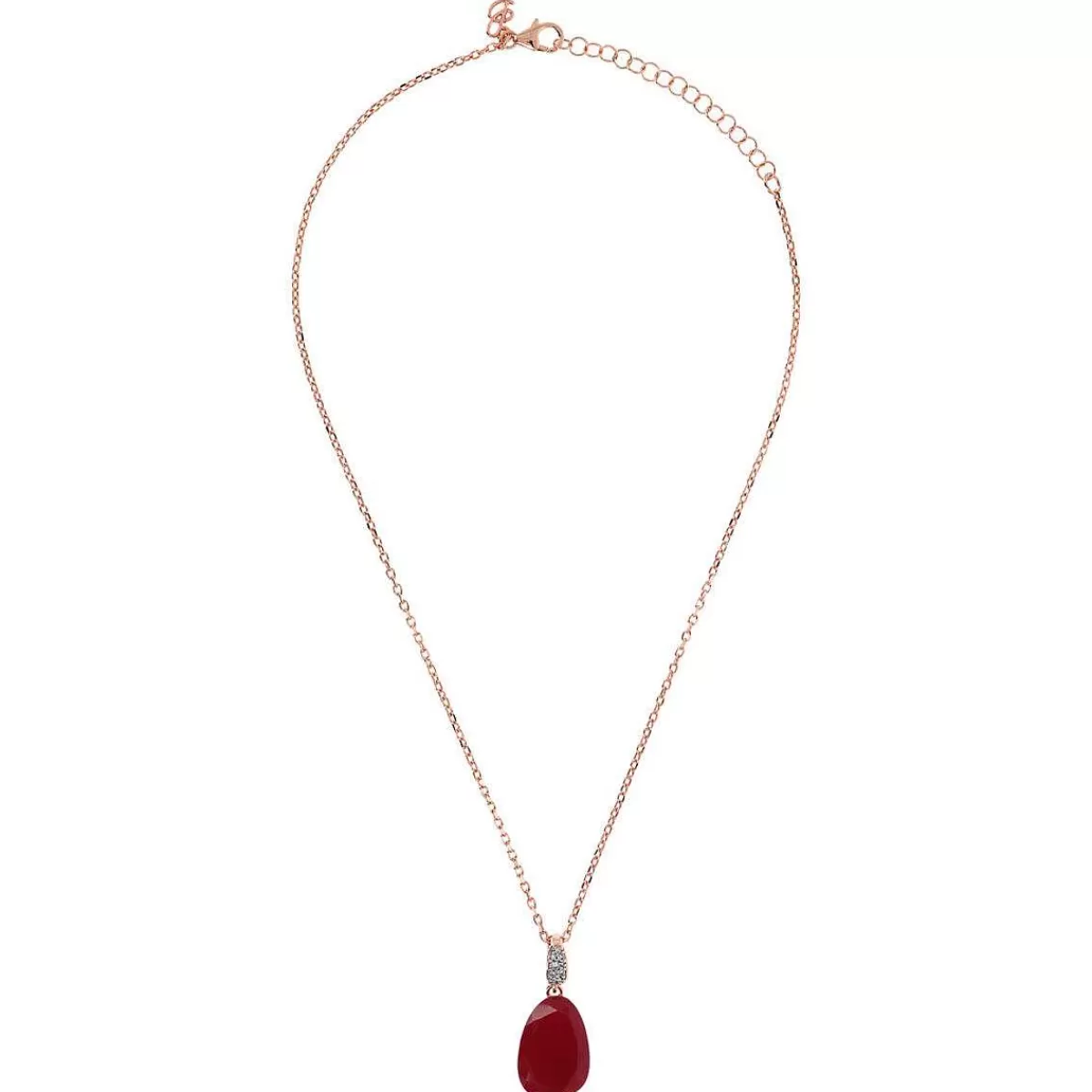 Sale Collana Con Pendente Goccia In Pietra Naturale E Cubic Zirconia Collane