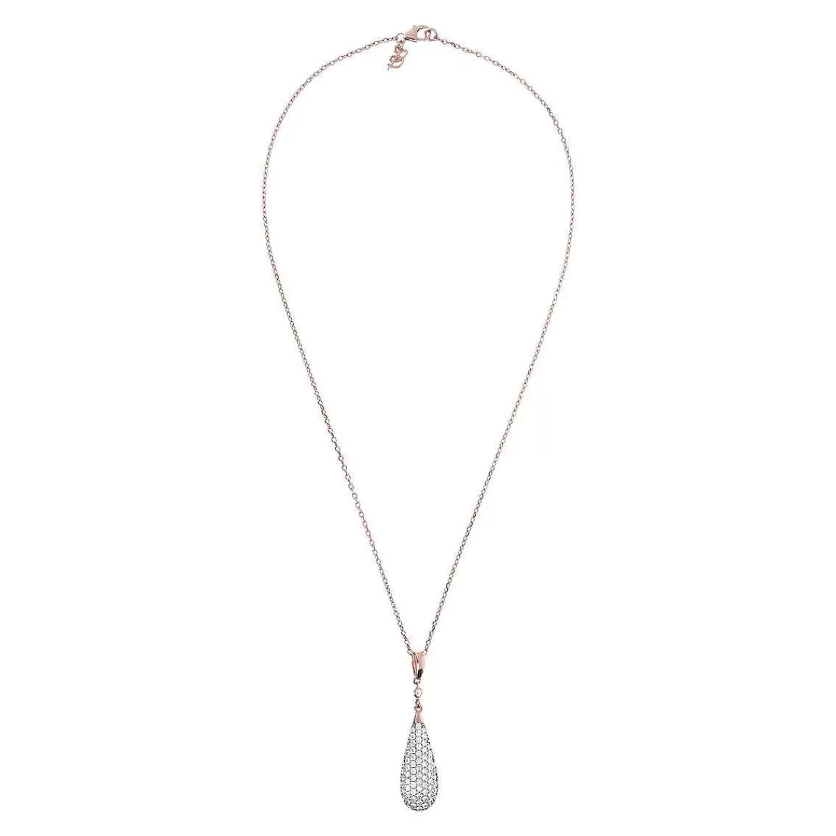 Clearance Collana Con Pendente Goccia Pave In Cubic Zirconia Collane