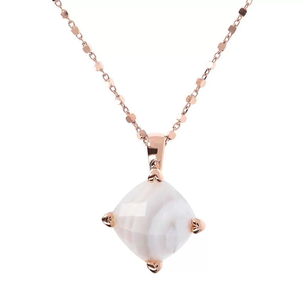 Cheap Collana Con Pendente In Pietra Naturale E Castoni A Cuore Collane