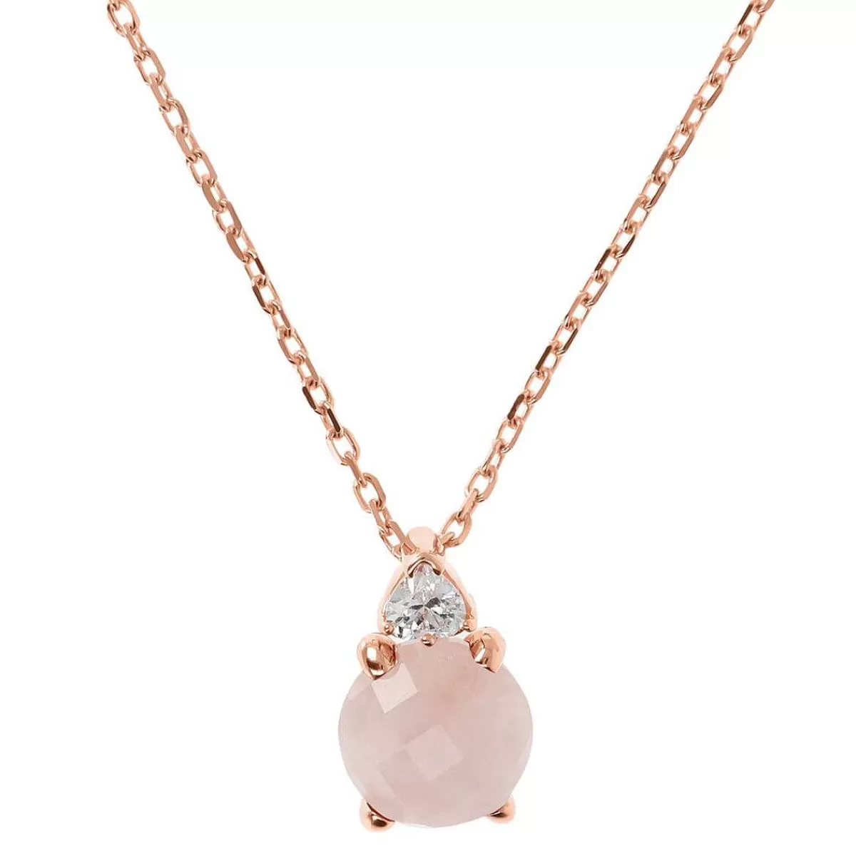Sale Collana Con Pendente In Pietra Naturale E Cuore Di Zirconi Collane
