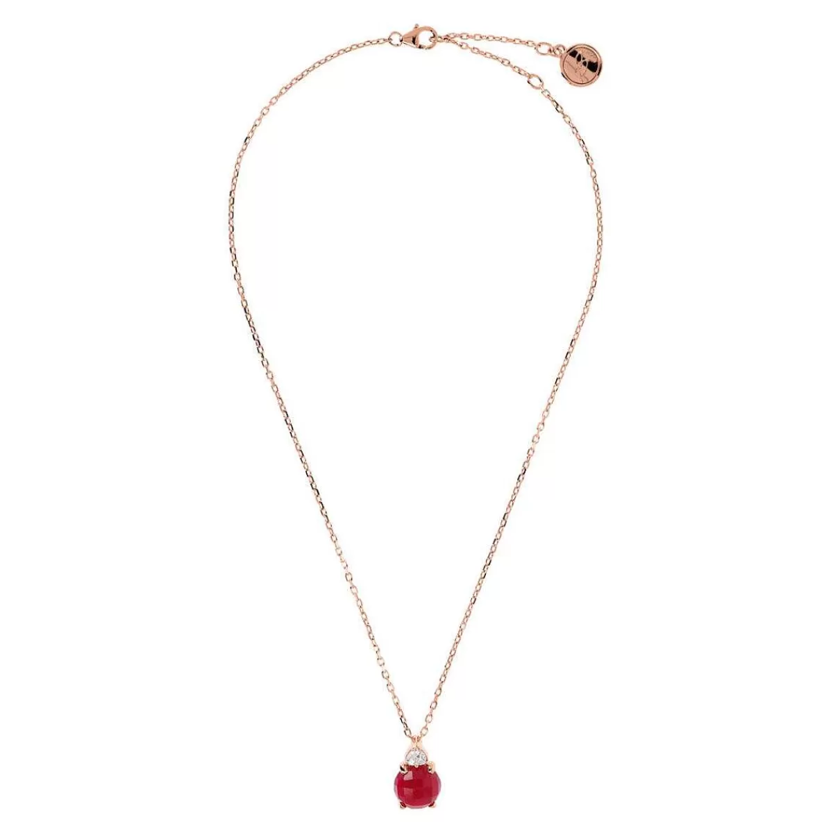 Sale Collana Con Pendente In Pietra Naturale E Cuore Di Zirconi Collane