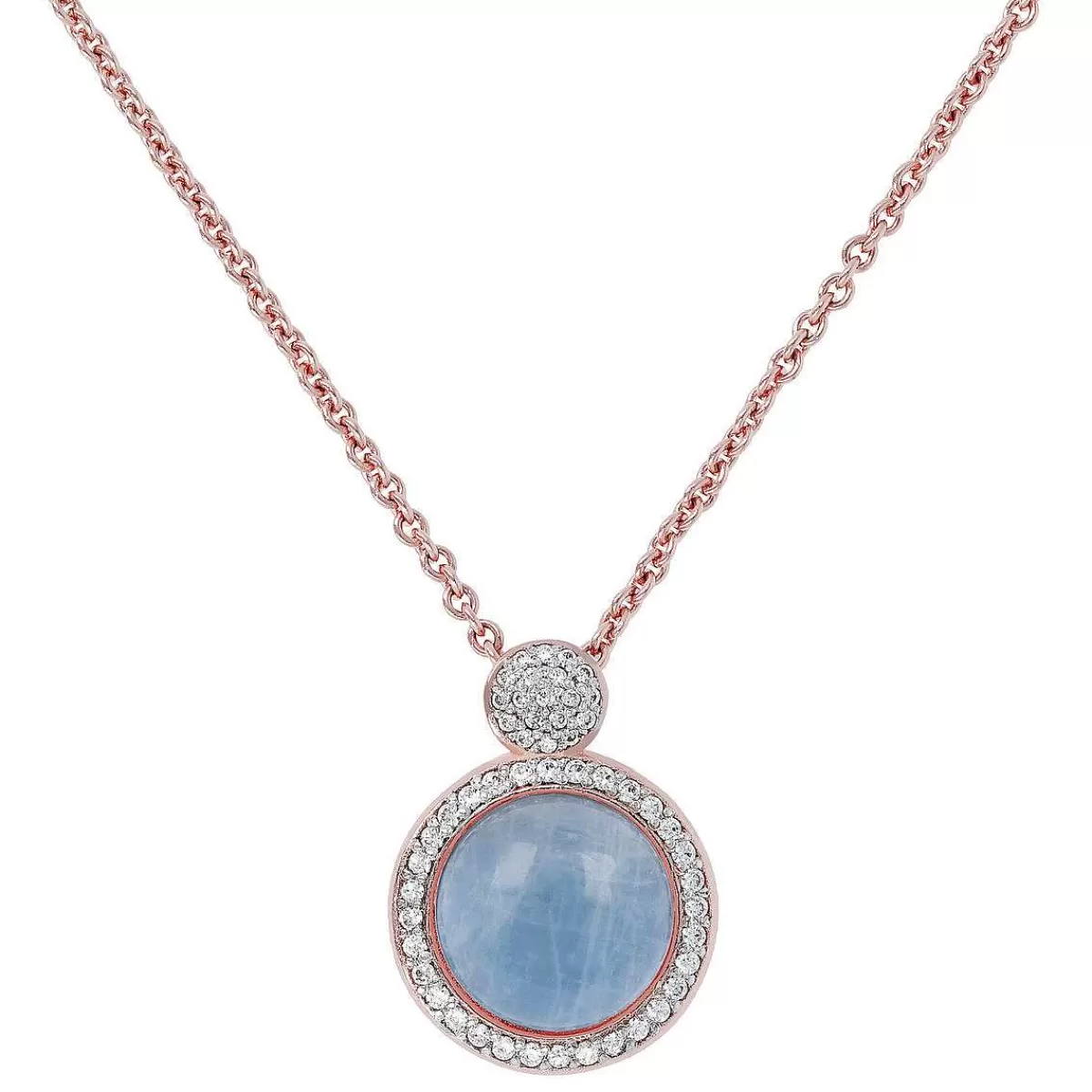 Discount Collana Con Pendente In Pietra Naturale Tonda E Pave Di Cubic Zirconia Collane