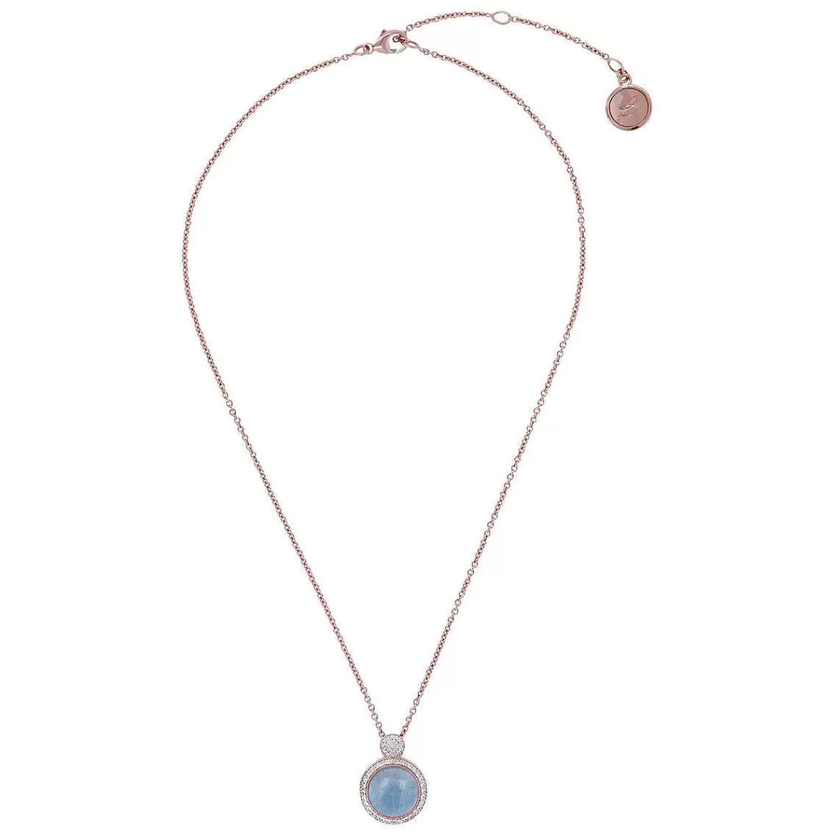 Discount Collana Con Pendente In Pietra Naturale Tonda E Pave Di Cubic Zirconia Collane