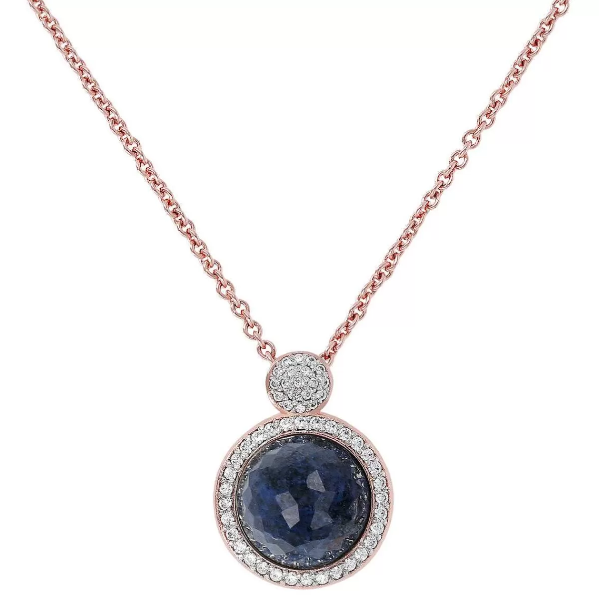 Discount Collana Con Pendente In Pietra Naturale Tonda E Pave Di Cubic Zirconia Collane