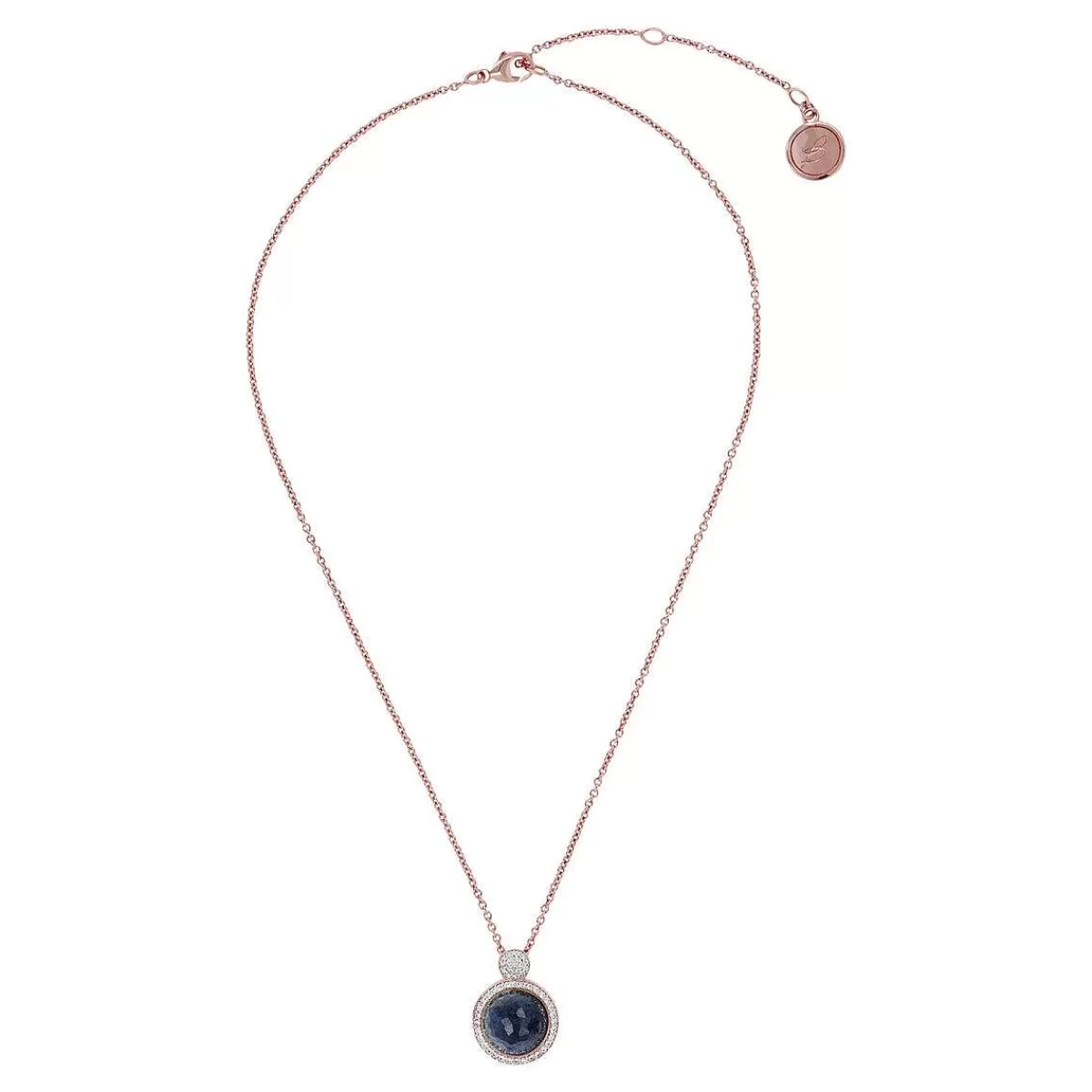 Discount Collana Con Pendente In Pietra Naturale Tonda E Pave Di Cubic Zirconia Collane