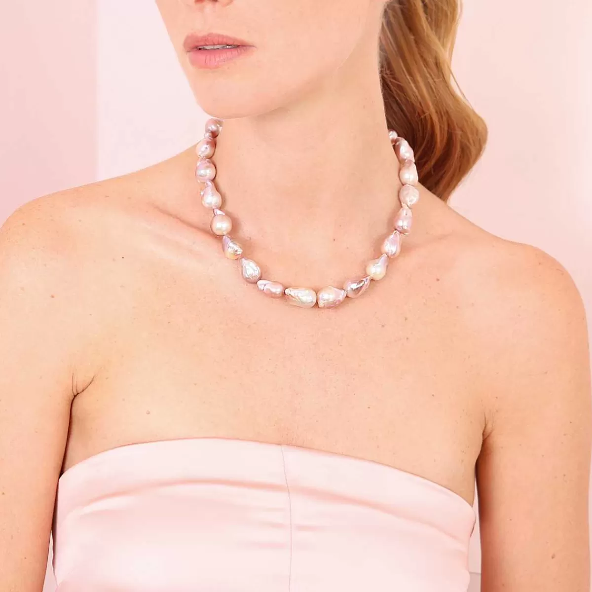 Online Collana Con Perle Barocche D'Acqua Dolce Multicolor Collane