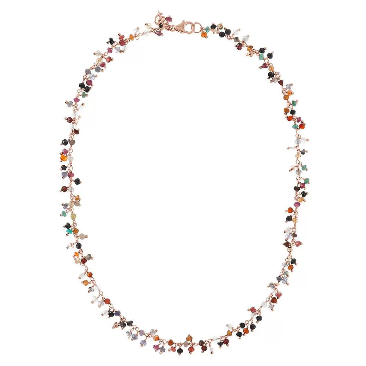 Hot Collana Con Piccoli Pendenti In Quarzo Multicolor Collane