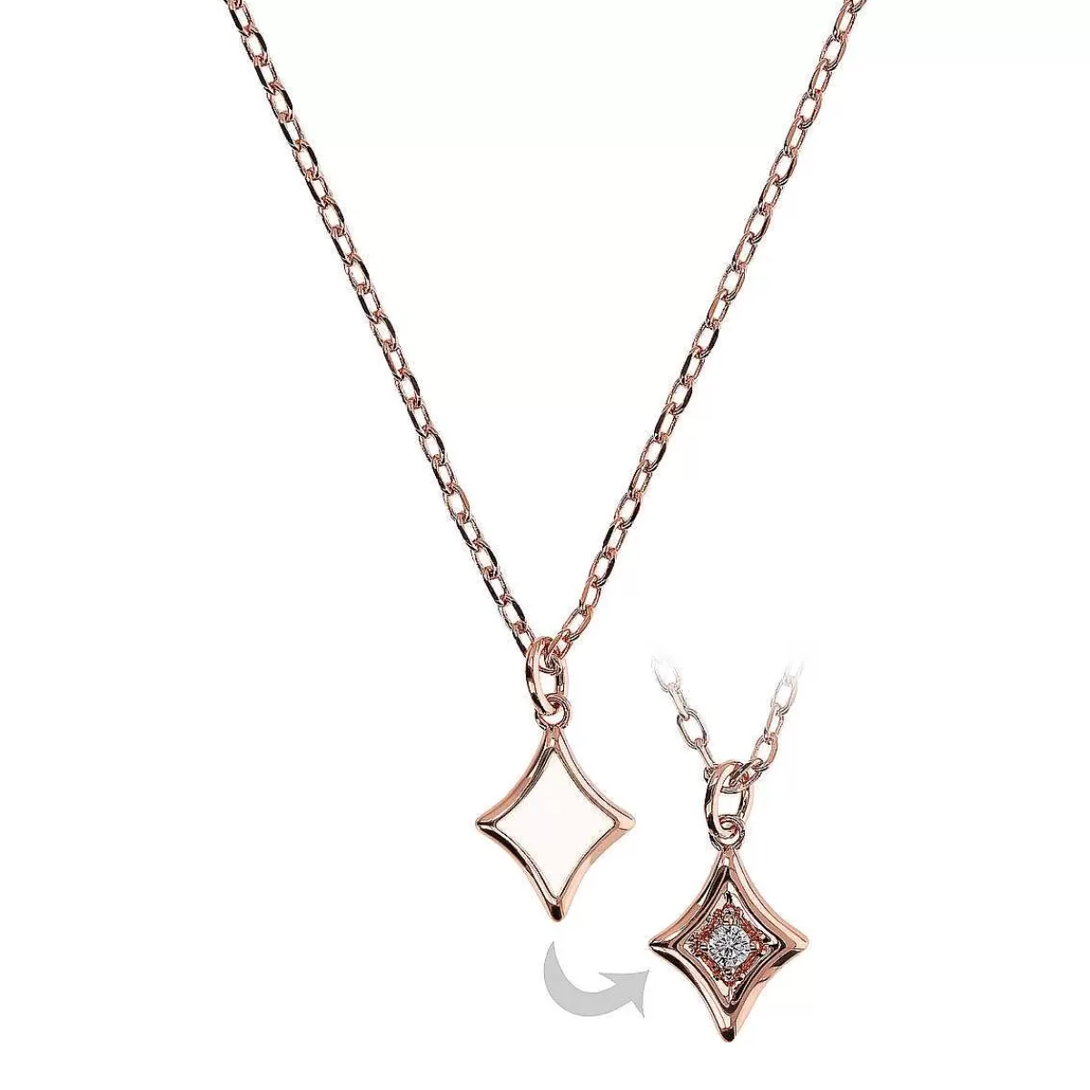 Store Collana Con Pietra Naturale Sfaccettata E Pendente Etoile E Cubic Zirconia Collane