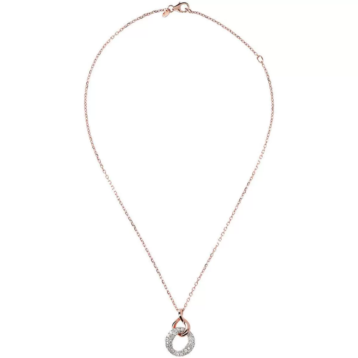 Discount Collana Doppio Pendente Con Pave Di Cubic Zirconia Collane