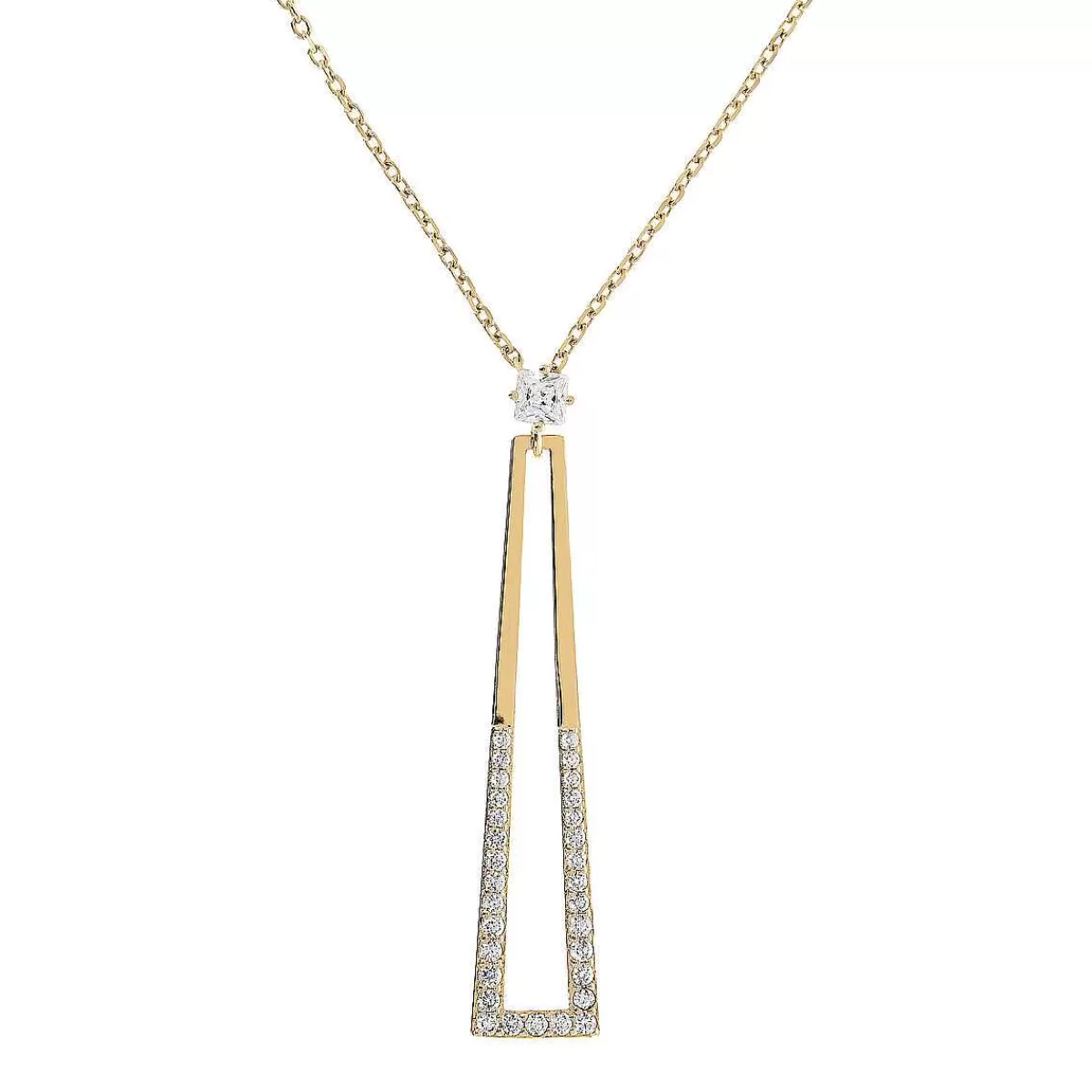 Cheap Collana Dorata Con Pendente Geometrico In Zirconi Collane