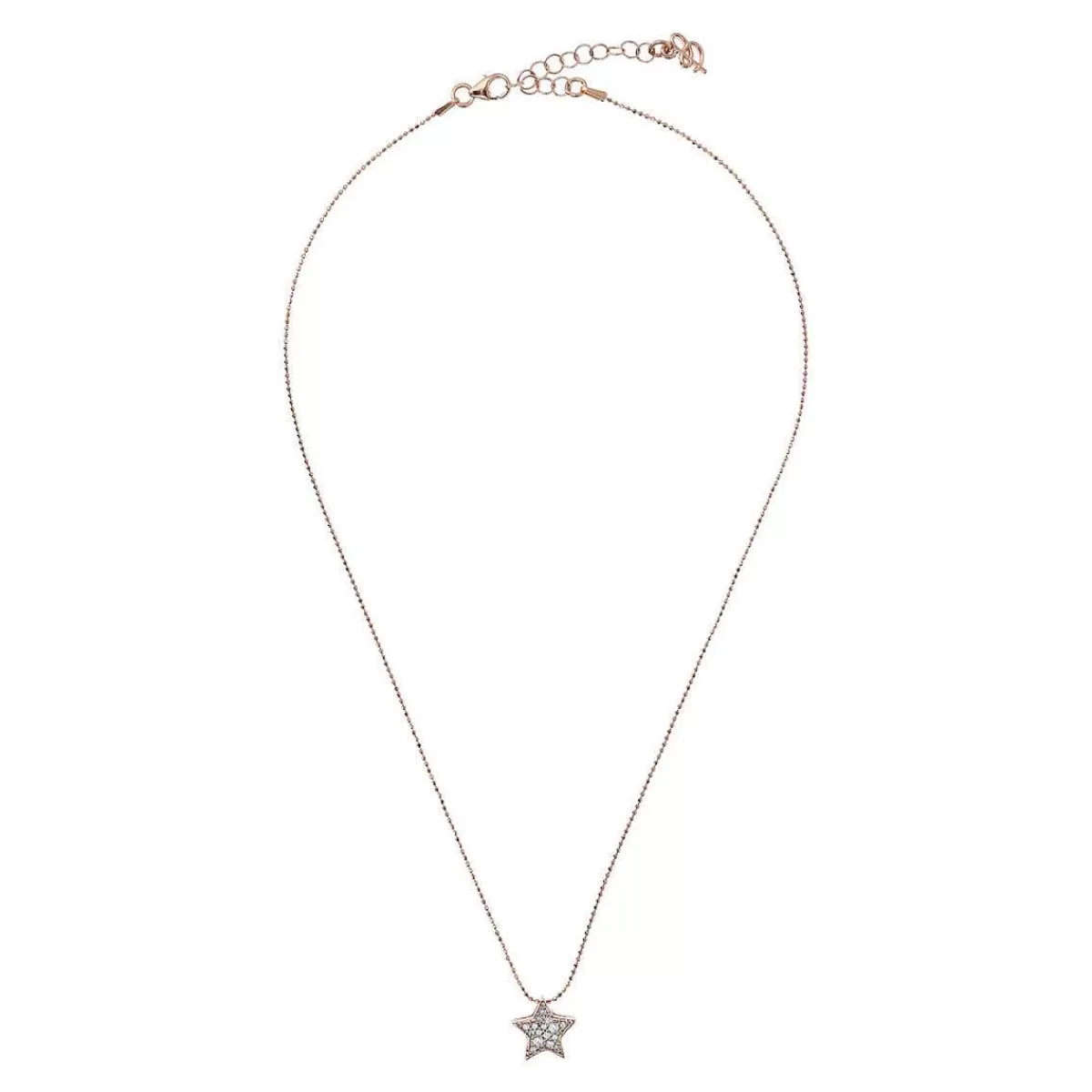 New Collana Dorata Con Pendente Stella In Pave Di Zirconi Cubici Collane