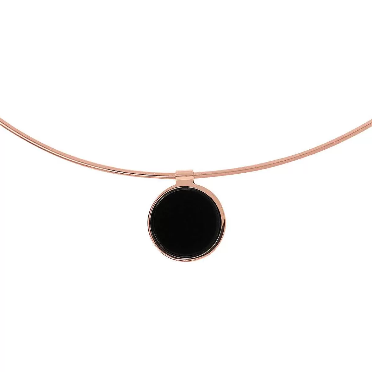 Shop Collana Girocollo Con Pendente A Disco In Pietra Naturale Piatta Collane