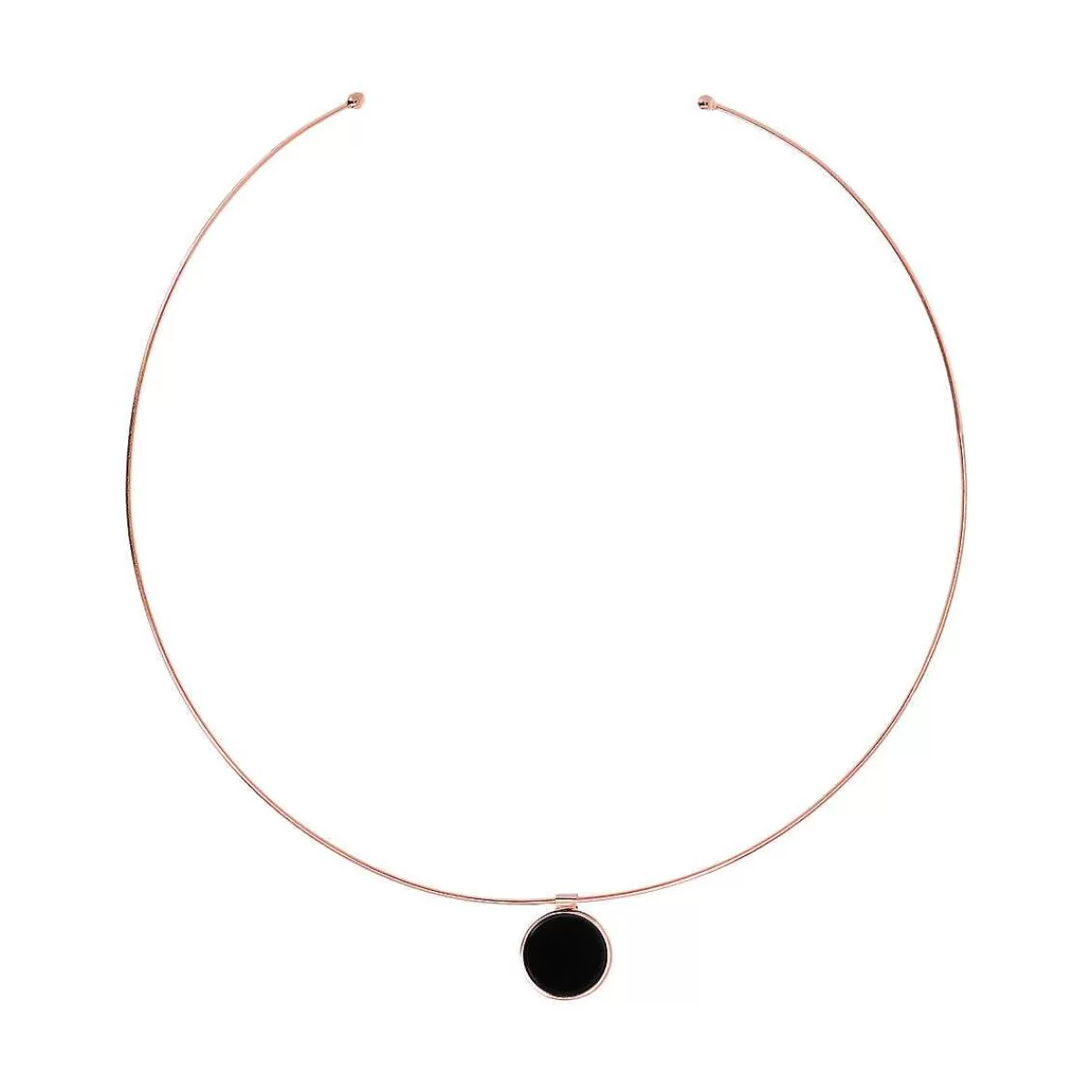 Shop Collana Girocollo Con Pendente A Disco In Pietra Naturale Piatta Collane
