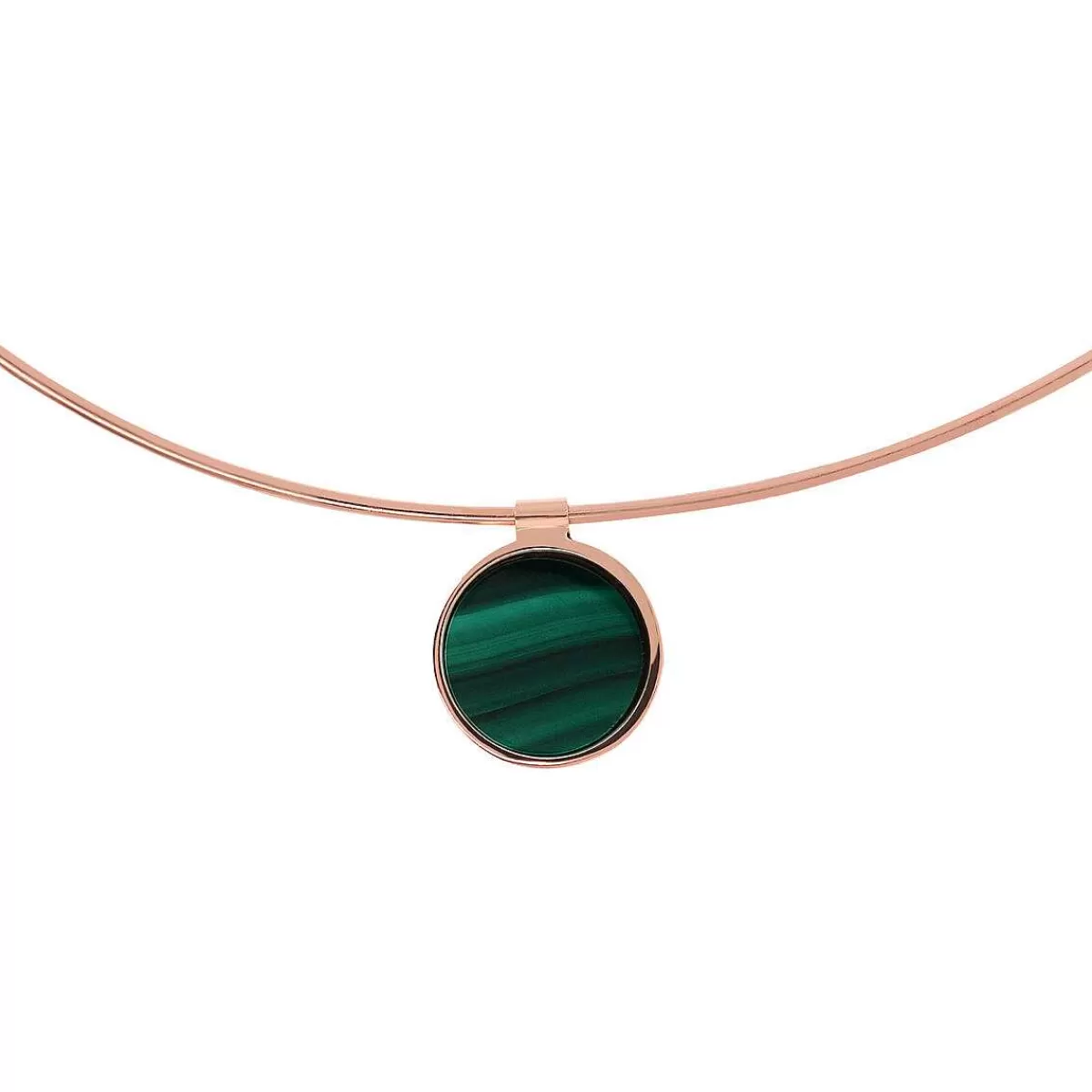 Shop Collana Girocollo Con Pendente A Disco In Pietra Naturale Piatta Collane