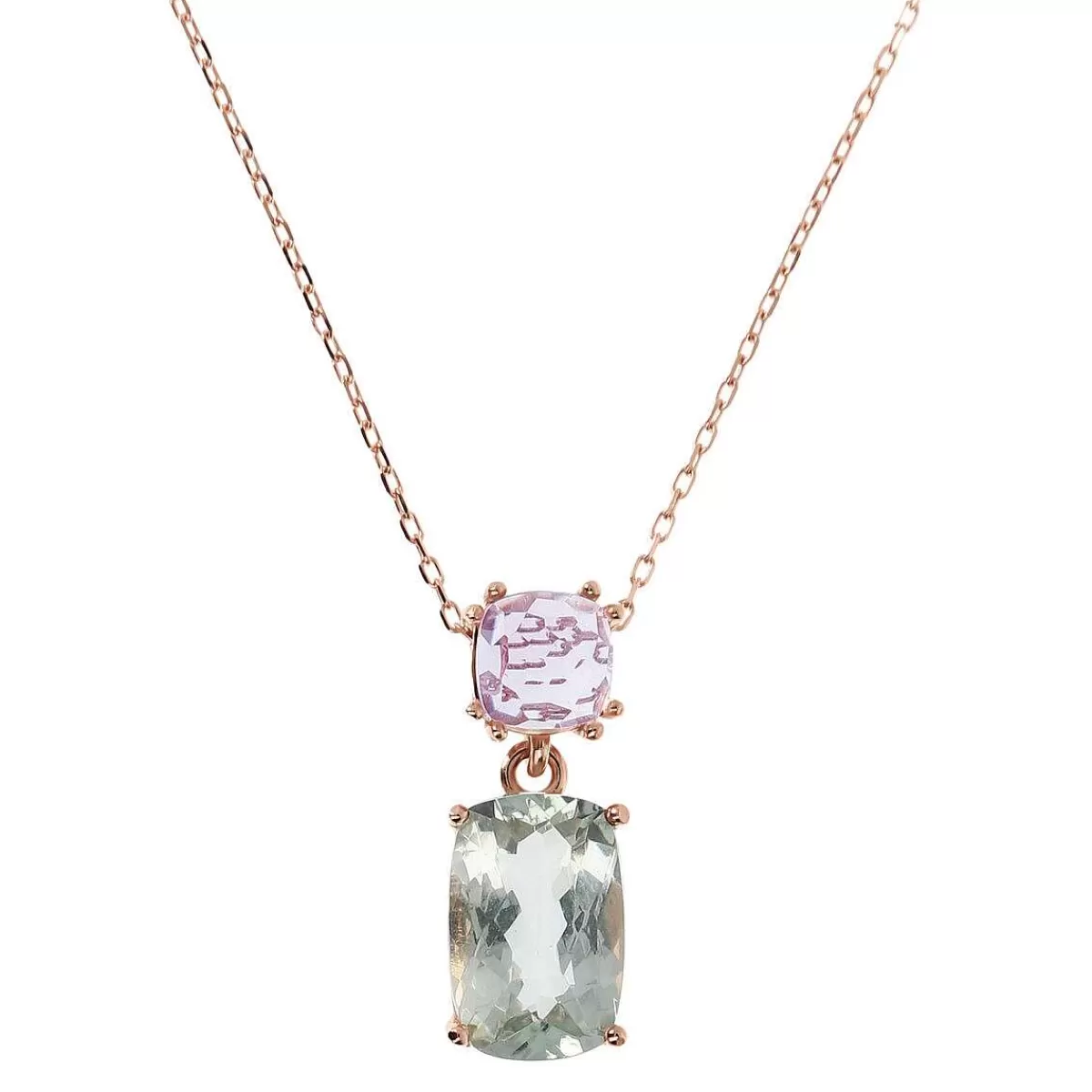 Hot Collana In Oro 9Kt Con Catena Rolo E Pendente In Pietra Naturale Collane
