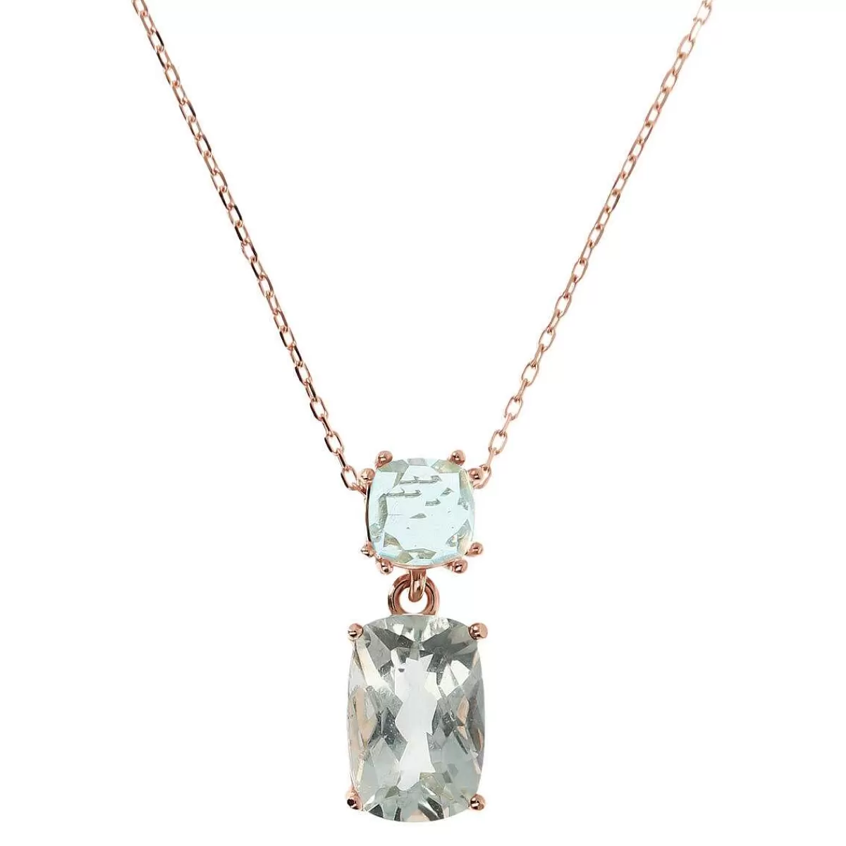 Hot Collana In Oro 9Kt Con Catena Rolo E Pendente In Pietra Naturale Collane