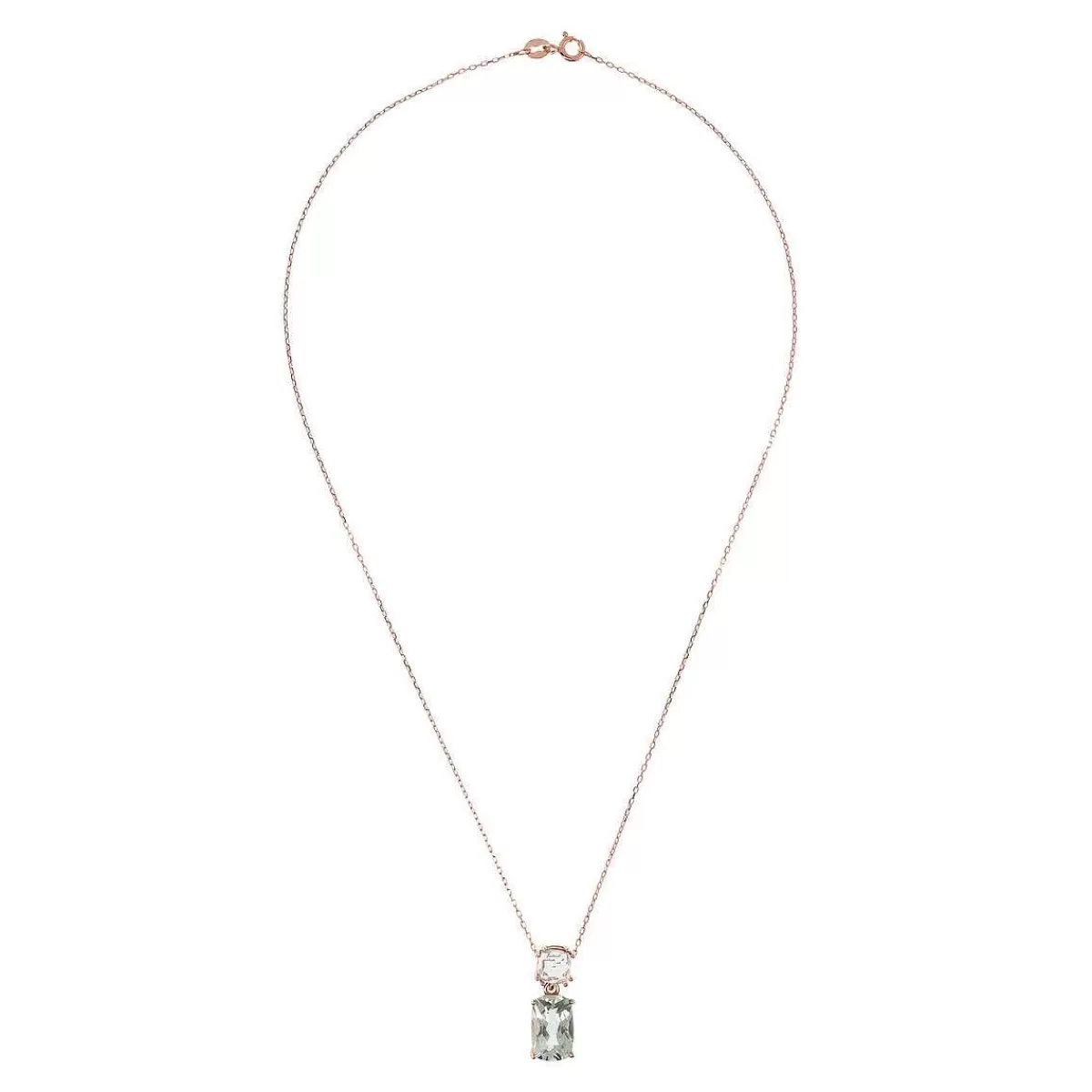 Hot Collana In Oro 9Kt Con Catena Rolo E Pendente In Pietra Naturale Collane