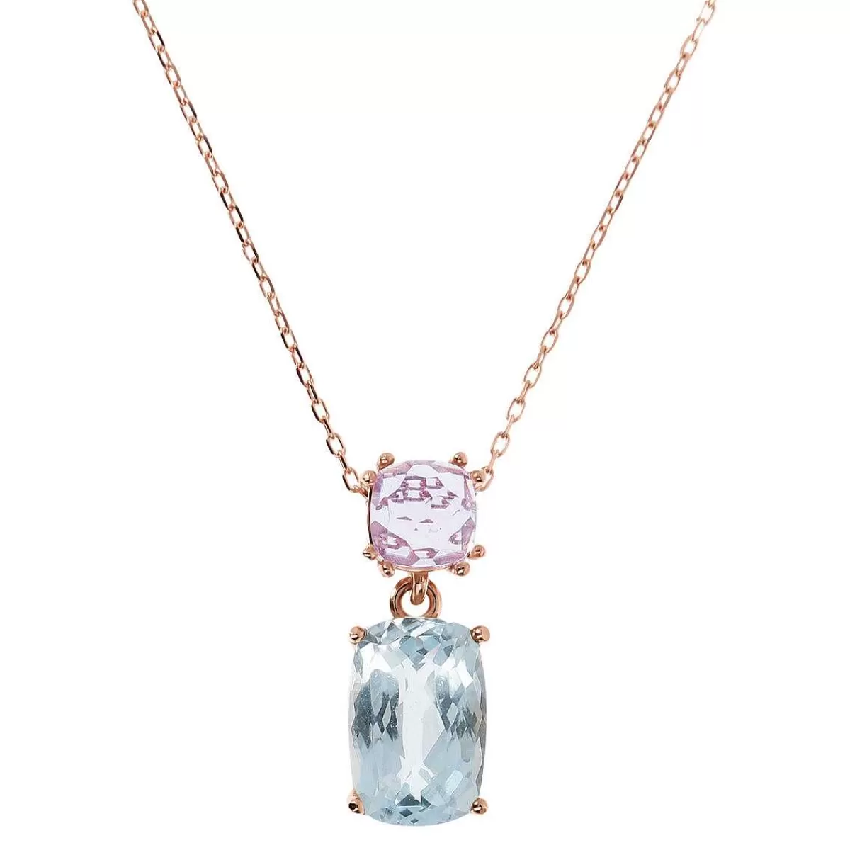 Hot Collana In Oro 9Kt Con Catena Rolo E Pendente In Pietra Naturale Collane