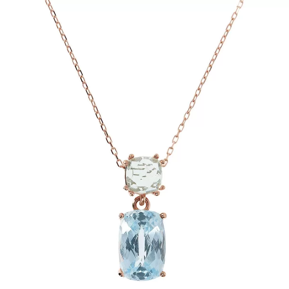 Hot Collana In Oro 9Kt Con Catena Rolo E Pendente In Pietra Naturale Collane